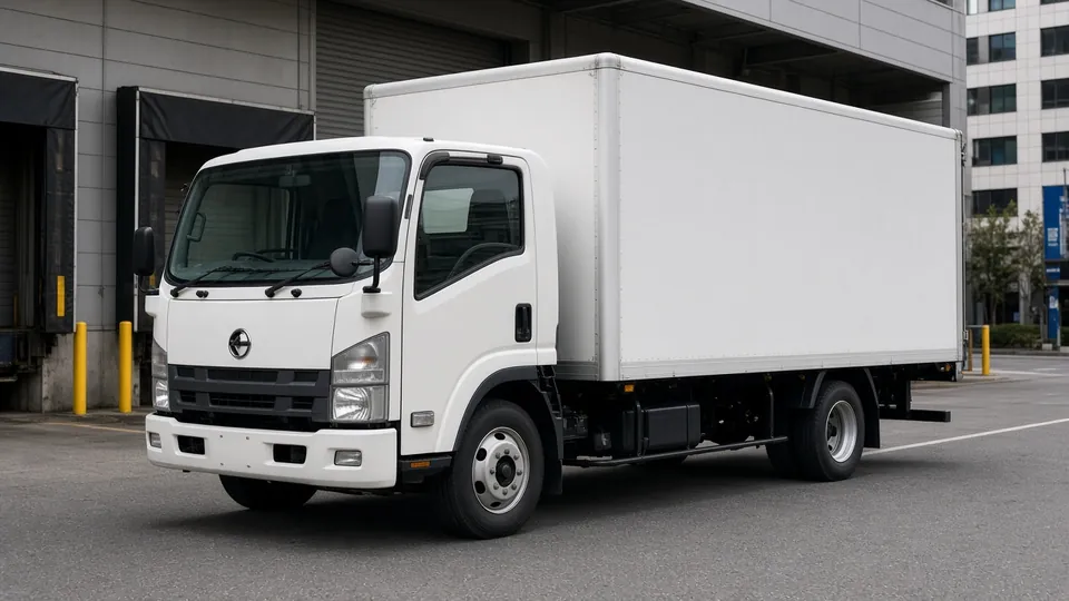 Средний грузовик Isuzu с будкой — установка тахографа СКЗИ