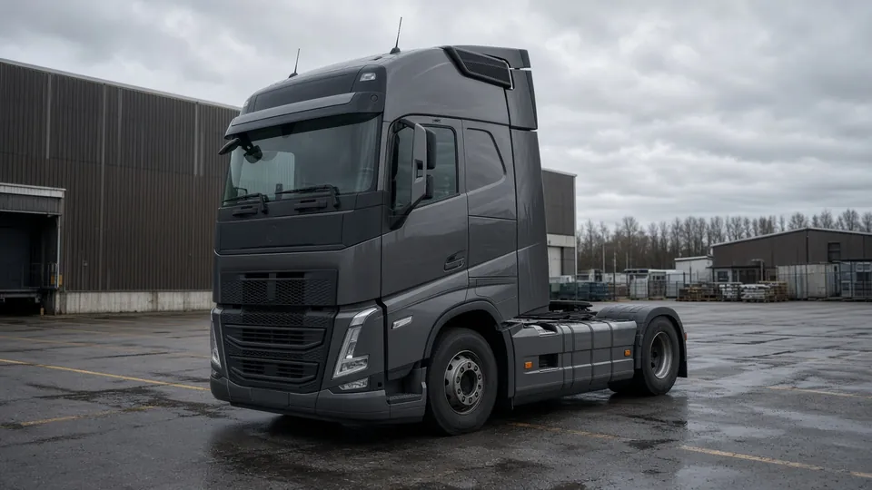 Тягач Volvo FH на трассе — оснащение тахографом с СКЗИ для рейсов по РФ